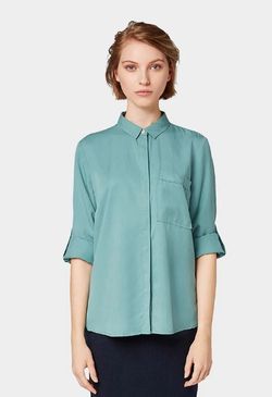 Блуза Tom Tailor Бирюзовый tom tailor 1013610