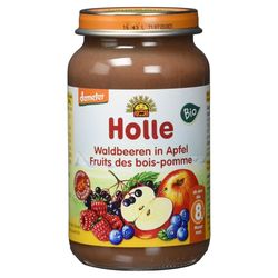 Пюре с яблоком и лесными ягодами с 8 месяцев Holle, 220 г