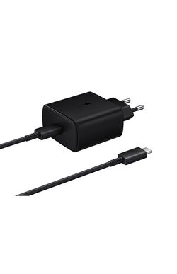 Samsung Wall Charger 1x Type*C Super Fast Charging 45W with Cable Type-C to Type-C 1.8m, Black