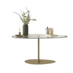 купить Журнальный столик Trendy Porto, Transparent, Aur в Кишинёве 