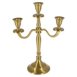 cumpără Decor Holland 32393 Подсвечник металлический на 3 свечи 28cm, золотой în Chișinău 