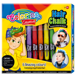 Мелки для волос 6 шт. + аксессуары для мальчиков  Colorino