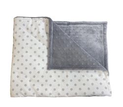 Плед утепленный плюшевый HB (100x80 см) Grey Dot