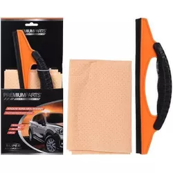 cumpără Accesoriu auto Promstore 47043 Набор для мойки окон авто: скребок 30x11cm + тряпка 40x40cm în Chișinău 