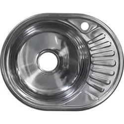 cumpără Chiuvetă bucătărie Rubano HD6044P incastrabila 570x450x180mm, (stanga), inox, luciu-0,8mm în Chișinău 