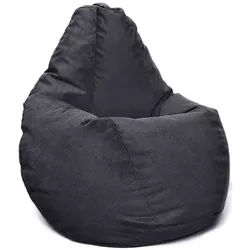 cumpără Fotoliu BeanBag BeanBag BM5881, Fotoliu Maserrati Velour In Forma de Para, Mare, Negru în Chișinău 
