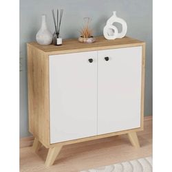 cumpără Casetieră Nex Home Smyrna, 64x30x67 cm, Stejar/Alb (15-22-14) în Chișinău 