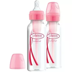 cumpără Cană cu pai Dr. Brown's 072239306369 Set 2 biberoane cu gat ingust Options+ Roz, 250ml în Chișinău 