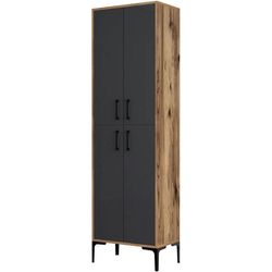 cumpără Dulap penal Trendy Berlin A-Nuc, Antracit 60x200x35cm, multifunctionala (GTR006632) în Chișinău 