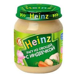 Heinz piure ragu din legume şi carne de curcan 8+ luni, 120 g