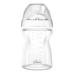 Biberon din sticla Chicco Natural Feeling cu tetina din silicon 250 ml