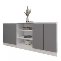 cumpără Comodă Smartex (16306) Т5 180cm Alb+Grafit în Chișinău 