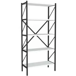 купить Офисный стеллаж Fabulous Shelves Metal 5 секции White/Black в Кишинёве 