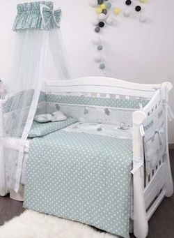 Постельный комплект Twins Premium Modern P-102 Зайчики blue, код 42990