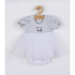 cumpără Lenjerie de pat pentru copii New Baby 42552 Платье-боди (фатин) Wonderful (grey) 62 (3-6m) în Chișinău 