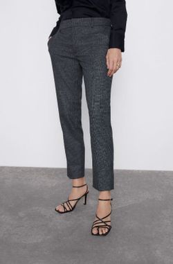 Брюки ZARA Серый в клетку 7149/241/802
