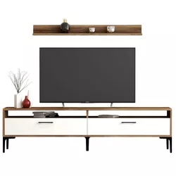 cumpără Comodă TV Trendy Istanbul, Nuc, Alb 180x47x35cm în Chișinău 