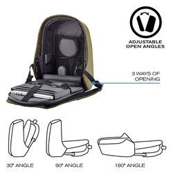 Backpack Bobby Hero Small, anti-theft, P705.707 for Laptop 13.3" & City Bags, Green