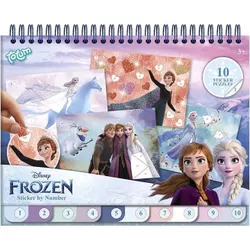 купить Набор для творчества Totum TT681576 Frozen, Carte de activitati cu autocolante pe numere, 1325D в Кишинёве 