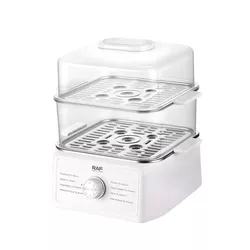 cumpără Aparat de gătit cu aburi Raf R.5431, 4.5L+3.8L, 1200W, White în Chișinău 