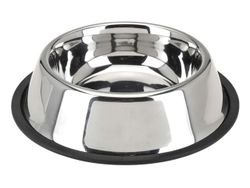Castron pentru animale 0.8l, 25cm, baza cauciuc, metal