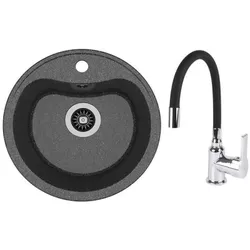 cumpără Chiuvetă bucătărie cu bateria Dr.Gans Dora + SanDonna F9995 negru în Chișinău 