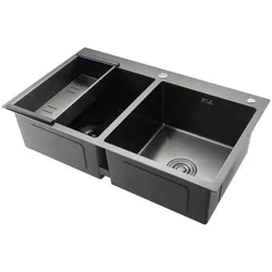 купить Мойка кухонная Gappo GS8350-6 ЧЕРНЫЙ в Кишинёве 