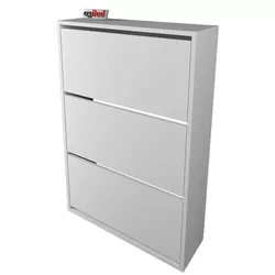cumpără Raft pentru încălțăminte Bofigo Pantofar, 3 compartimente, 74x24x111 cm, Alb (18-03-01) în Chișinău 