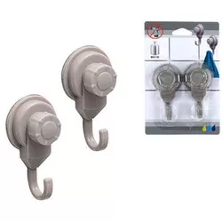 cumpără Accesoriu pentru baie Tendance 47286 Крючки на присоске 2шт, серо-бежевые, PP în Chișinău 