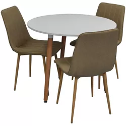 купить Мебель для кухни Evelin di Costacurta стол DT 404-1 + 3 стула XR-154WO Beige9 (rogojca) (3544) в Кишинёве 