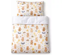 cumpără Lenjerie de pat pentru copii Veres VR 154.5.04.11 Фланель Медвежата (90x110/40x60) (3ед.) în Chișinău 