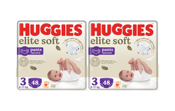 1 Set 2 pachete scutece-chiloțel Huggies Elite Soft Pants  Mega 3  (6-11 kg), 48 buc