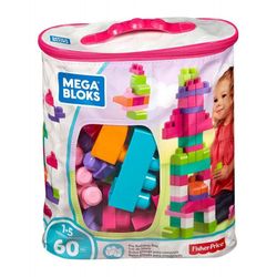 Конструктор розовый в мешке (60 дет.) Mega Bloks, код DCH54