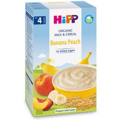 Молочная органическая каша Hipp Бананы-Персики (4+ мес.), 250 г