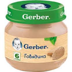 Gerber пюре из говядины, 6+ мес, 80 гр