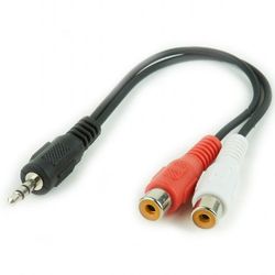 CCA-406 3.5mm stereo plug to 2 x phono sockets 0.2 meter cable, Cablexpert