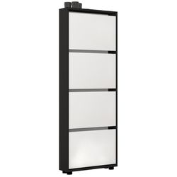 купить Полка для обуви Mobildor-Lux Leo Slim 50x16x164H cm Anthracite/White в Кишинёве 