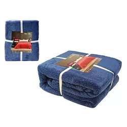 купить Домашний текстиль Promstore 53372 Cuvertura de pat 200x220cm NH Battariye, poliester, albastru в Кишинёве 