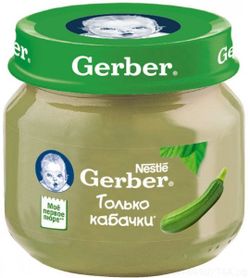 Пюре Gerber кабачок, с 5 месяцев, 80г