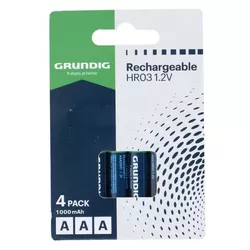 купить Аккумулятор Grundig 871125242505 Rechargeable Battery AAA/LR6 1000mAh 1.2V 4pcs Pack Shrink в Кишинёве 