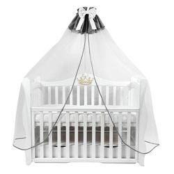 купить Кроватка PernaMea Baldachin Perne Gri (PM.101636/2) в Кишинёве 