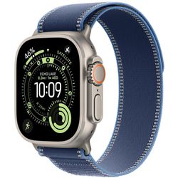 купить Смарт часы Apple Watch Ultra 3 GPS + Cellular 49mm Natural Titanium Case with Blue/Bright Blue Trail Loop - M/L MEWU4QI/A в Кишинёве 