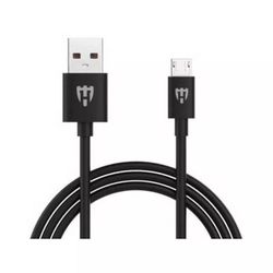 Helmet Cable USB to Micro USB Basic 2.1A 1m, Black