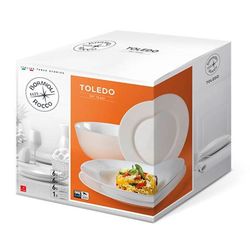 Набор тарелок Bormioli Toledo 19ед, стеклокерамика