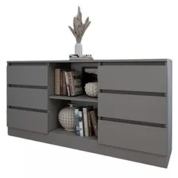 cumpără Comodă Smartex (16135) Т3 120cm Grafit în Chișinău 