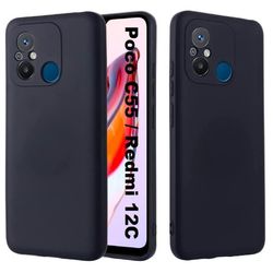 купить Чехол для смартфона Helmet Liquid Silicone Redmi 12C, Black в Кишинёве 