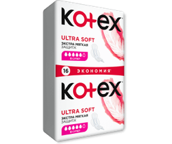 Гигиенические прокладки Kotex Ultra Soft Super Duo, 16 шт.