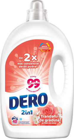 Жидкое моющее средство Dero 2в1 Садовая роза, 2л.