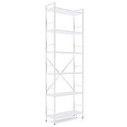 купить Офисный стеллаж Nex Home Raft metalic Loft 1800x600x240mm, 6 polite PAL, White/White snow в Кишинёве 