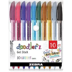купить Письменные принадлежности Promstore 56068 Set pix cu gel Zebra Doodler'z Glitter, 1mm, 10buc в Кишинёве 